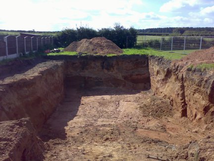 Large deep excavation