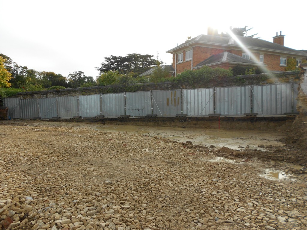 Site leveled prior to works starting