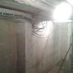 Walls covered with cavity membrane and linked to sump