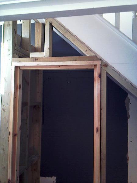 Internal stair case remodelled at ground floor level