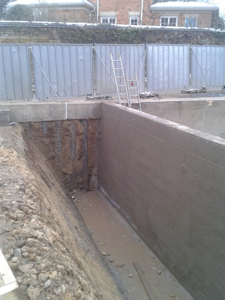 Ground beam becomes part of the house foundations
