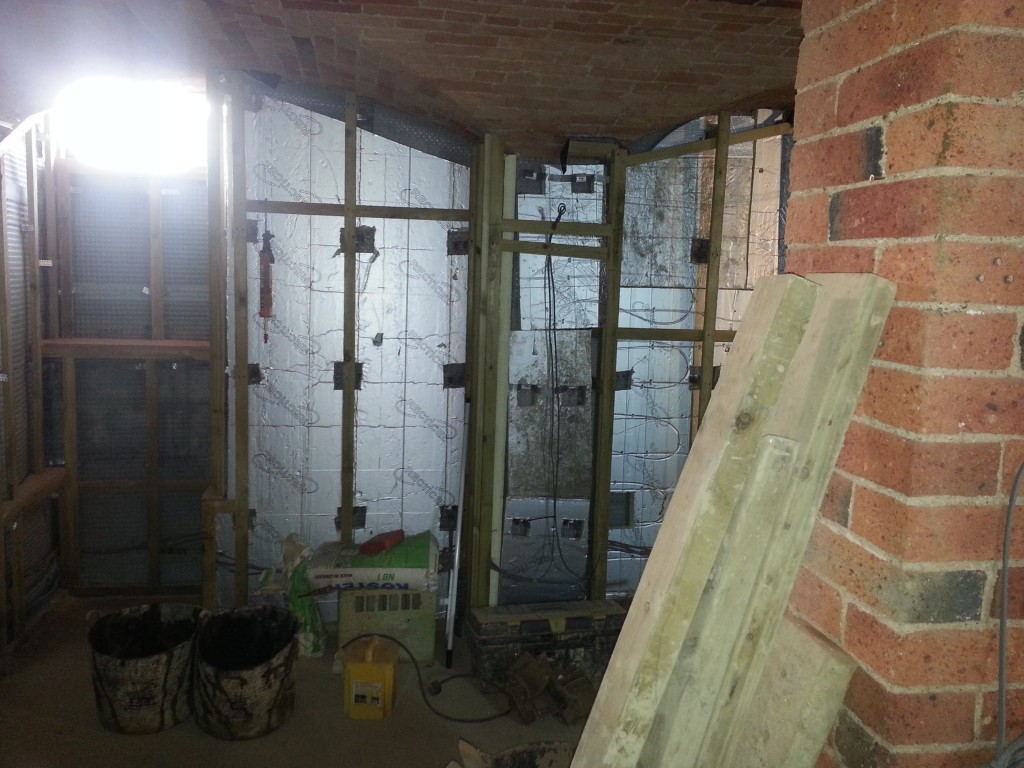 External walls insulated to keep the basement warm