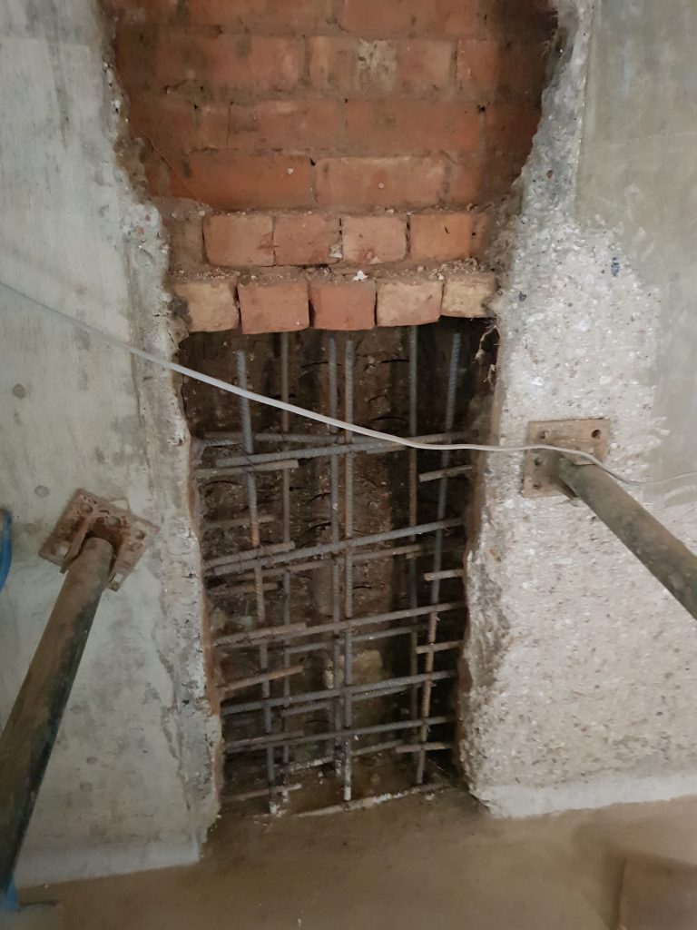 Reinforcing for underpinning walls