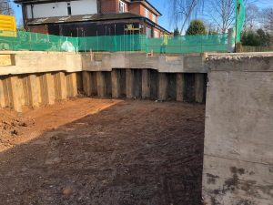 First layer of excavation complete at 3m deep from the top of the ring beam