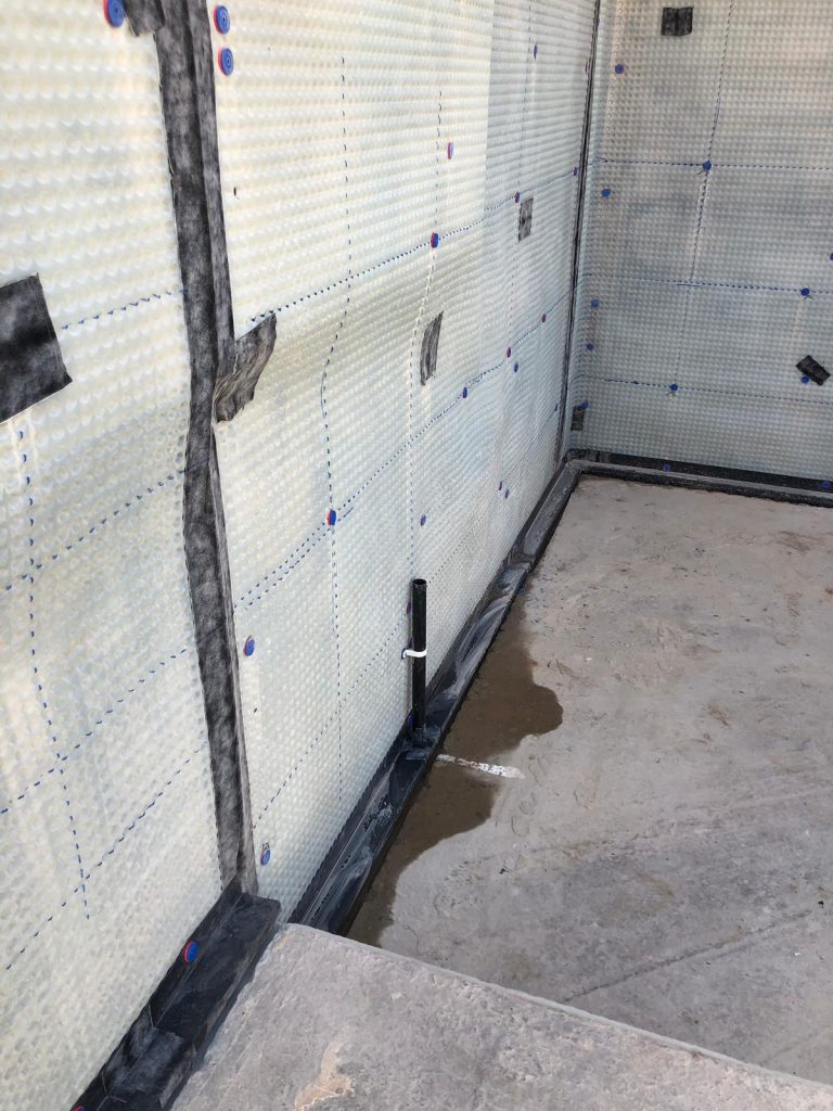 Cavity drainage membrane and perimeter channels