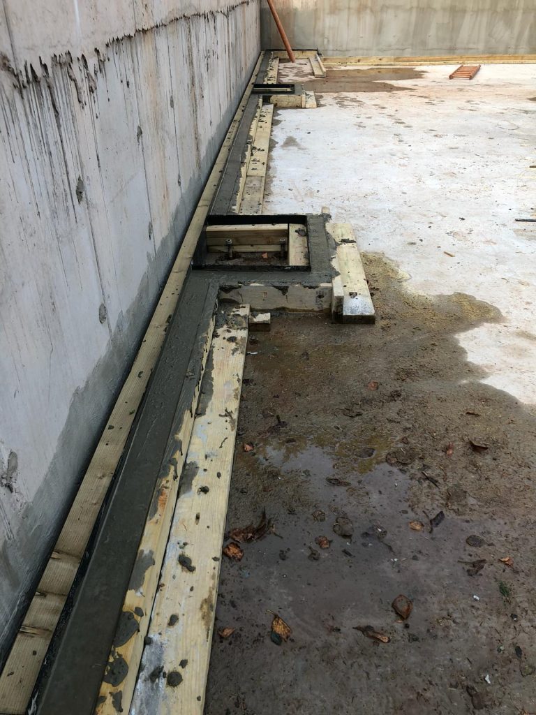 New channel leading to sump