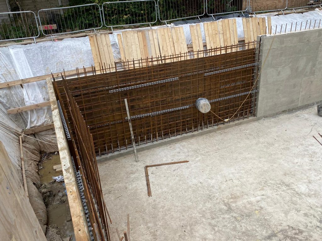 Steel reinforcing for traditional build