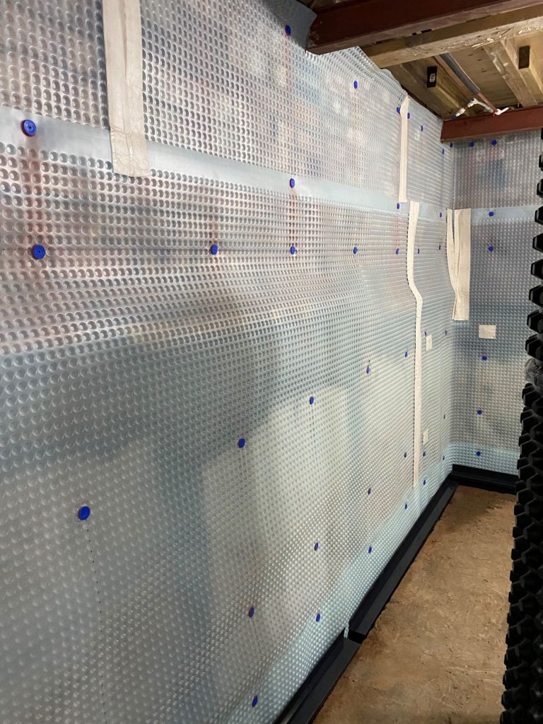 Cavity drainage membrane on all external walls
