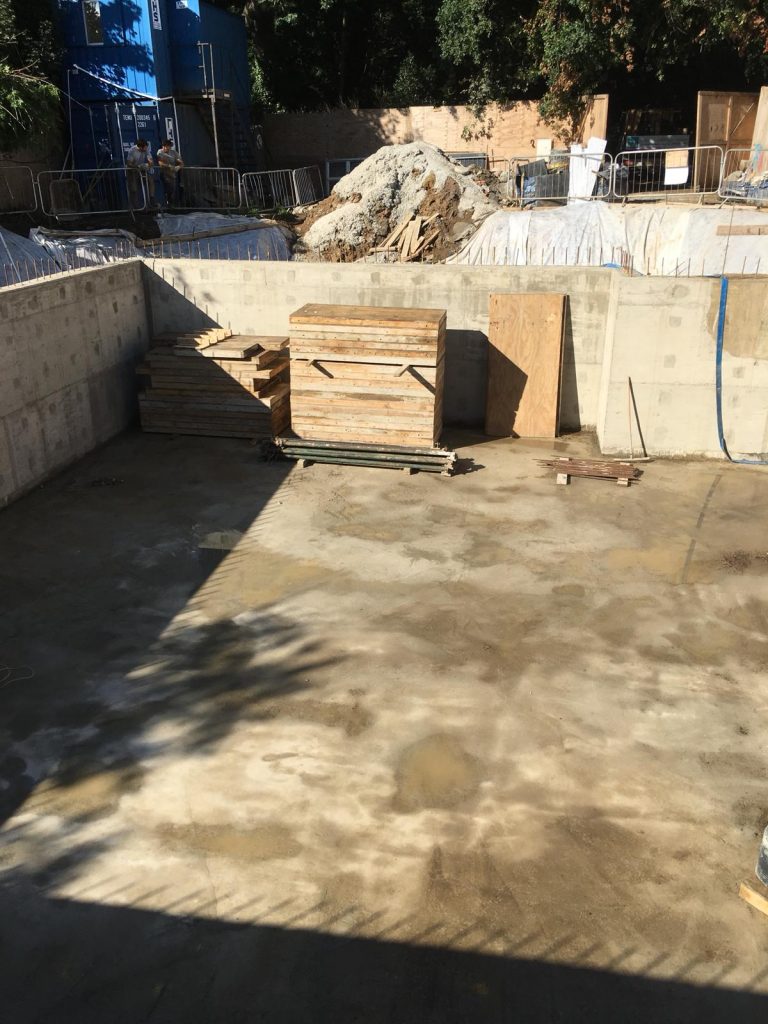 Completed wall construction