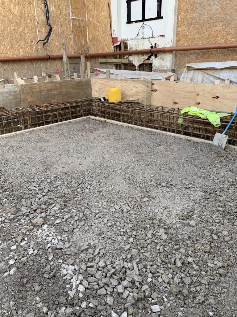 Ground floor slab prepared