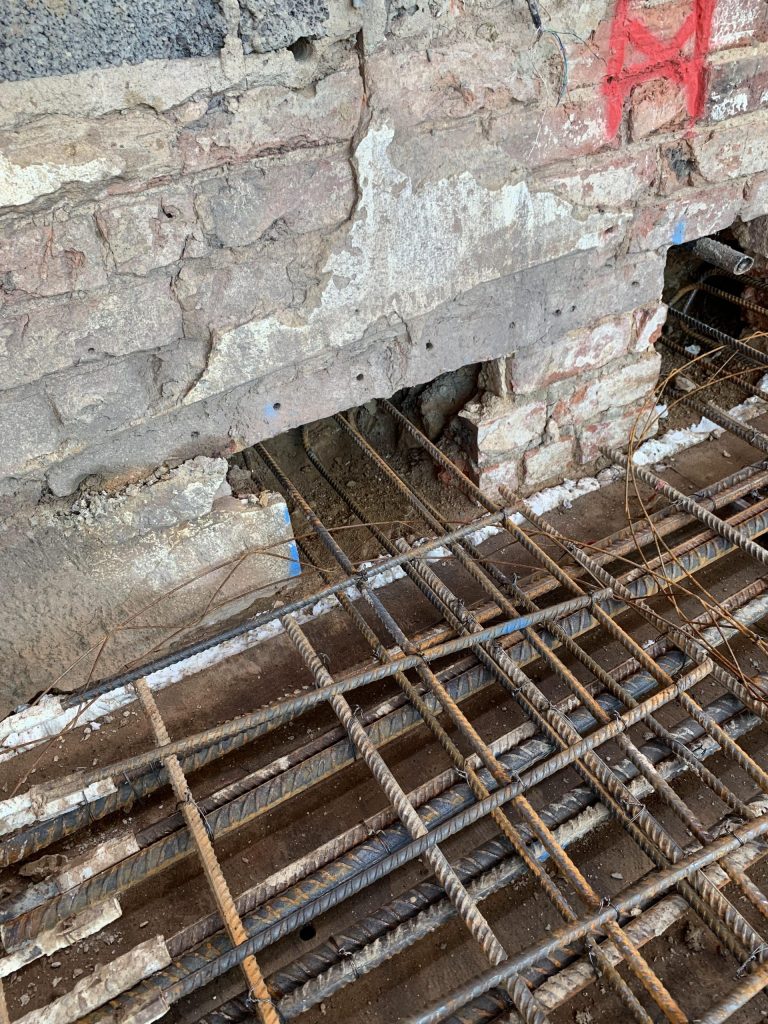 New ground floor tied to existing structure