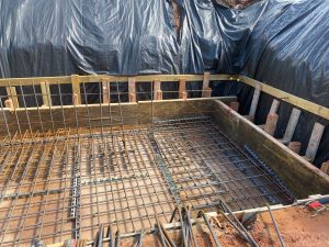 Lower slab steel base