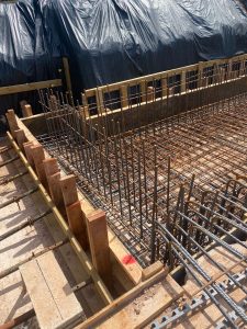 Lower slab steel