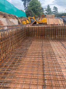 Upper slab steel work