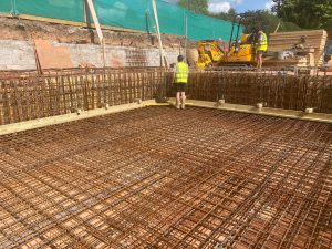 Upper slab steel work