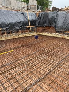 Upper slab steel work