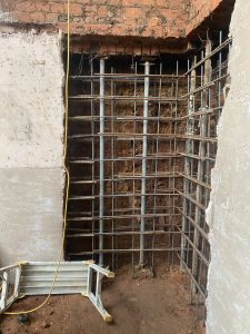 Underpinning existing house walls