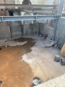 New basement structure under extension