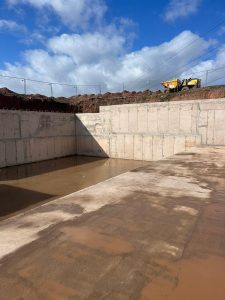 Change in levels for basement with swimming pool