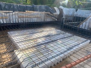 Perimeter walls and slab steel